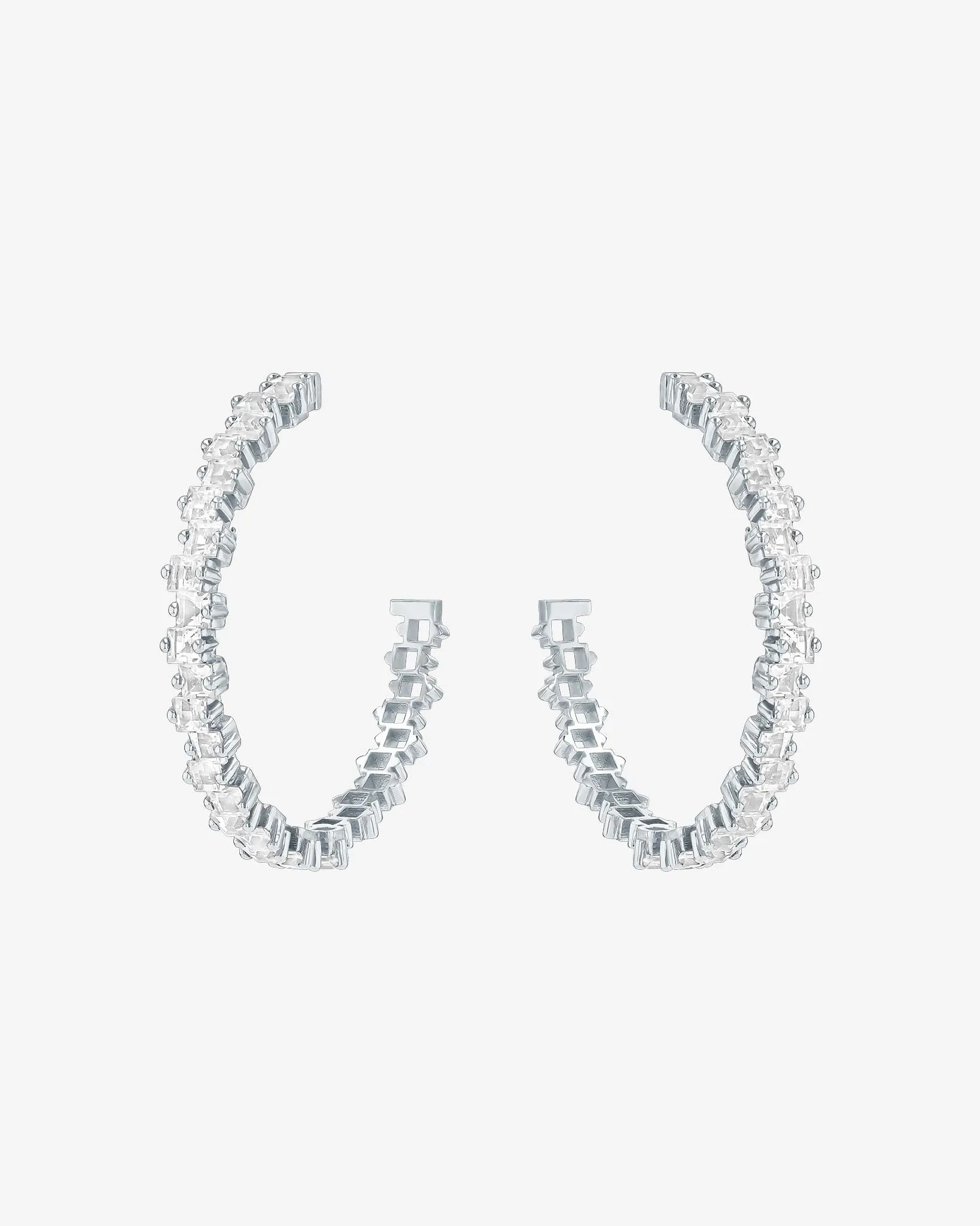 Cierra White Topaz Milli Hoops