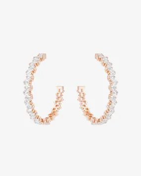 Cierra White Topaz Milli Hoops