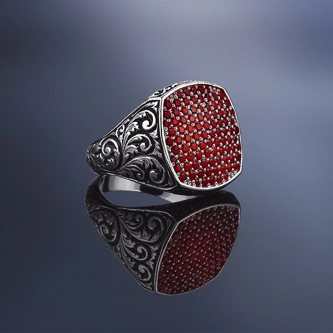 Classic Cushion Pave Ring - Solid Silver