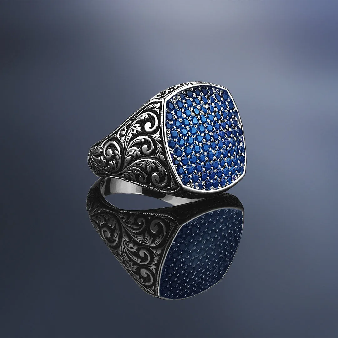 Classic Cushion Pave Ring - Solid Silver