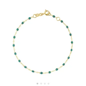 Classic Gigi Emerald bracelet, Yellow Gold, 6.7"