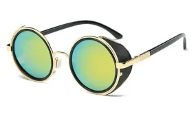 Classy Men Lime Retro Side Shield Sunglasses