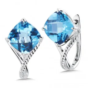 Color SG - Blue Topaz Huggie Earrings