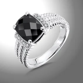 Color SG - Onyx White Diamond Ring