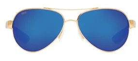 Costa Del Mar Loreto Rose Gold Frame - Blue Mirror 580 Plastic Lens - Polarized Sunglasses