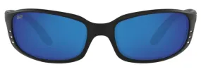 Costa Del Mar Mens Brine Matte Black Frame - Blue Mirror 580 Plastic Lens - Polarized Sunglasses