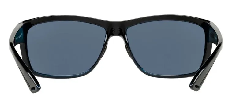 Costa Del Mar Mens Mag Bay Shiny Black Frame - Blue Mirror 580 Plastic Lens - Polarized Sunglasses