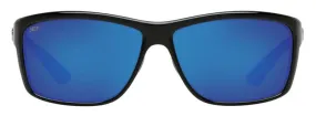 Costa Del Mar Mens Mag Bay Shiny Black Frame - Blue Mirror 580 Plastic Lens - Polarized Sunglasses