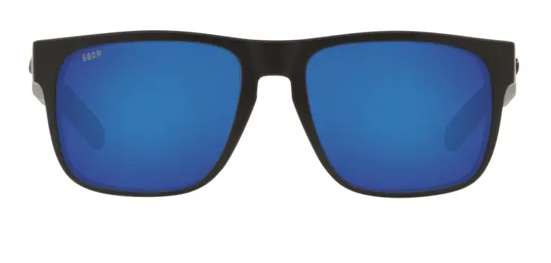 Costa Del Mar Spearo Blackout Frame -  Blue Mirror 580 Plastic Lens - Polarized Sunglasses