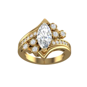 Cubic Zirconia Engagement Ring- Customer Designed Style 5219