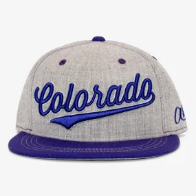 Cursive Colorado Snapback Hat