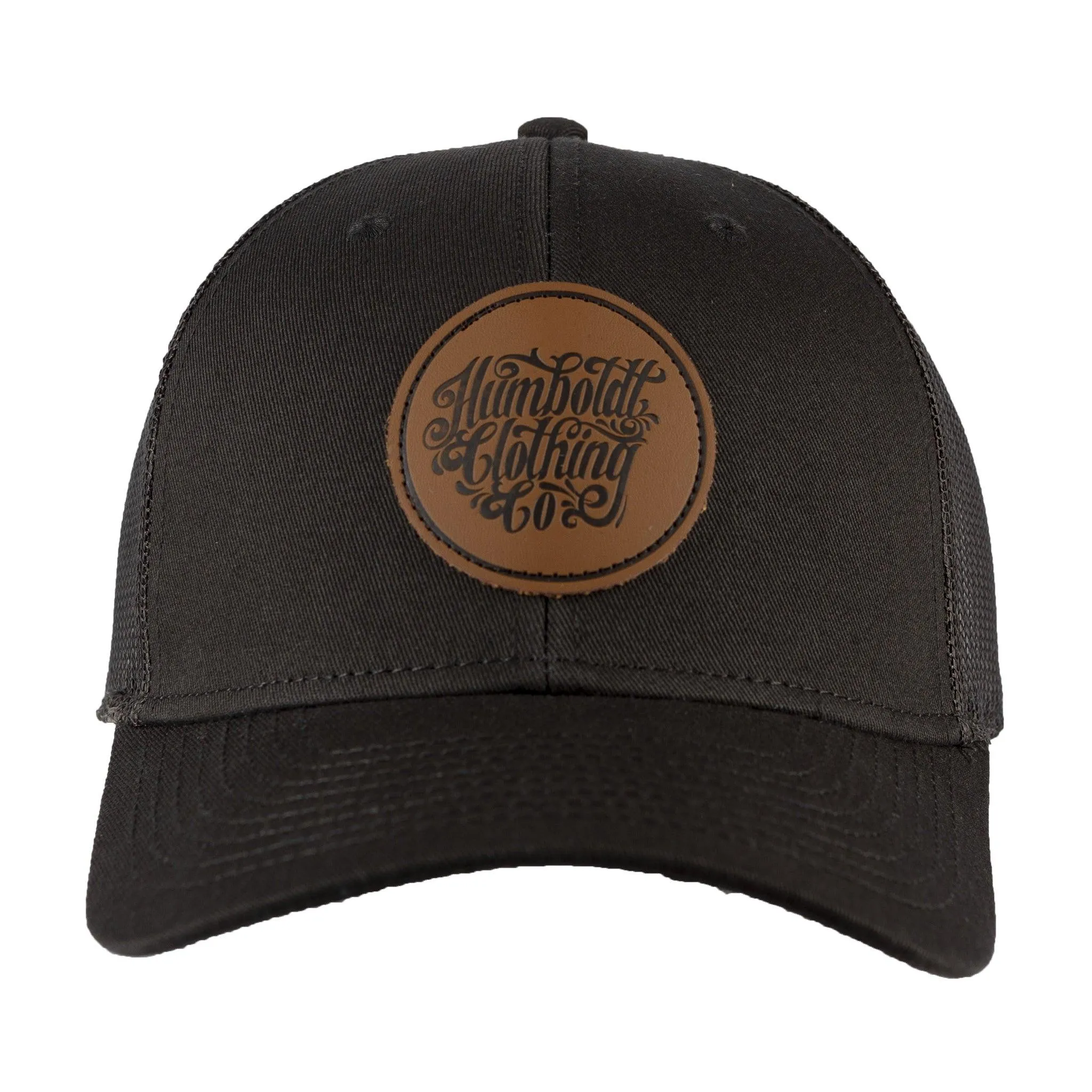 Curved Bill Union Leather Patch Hat Coal