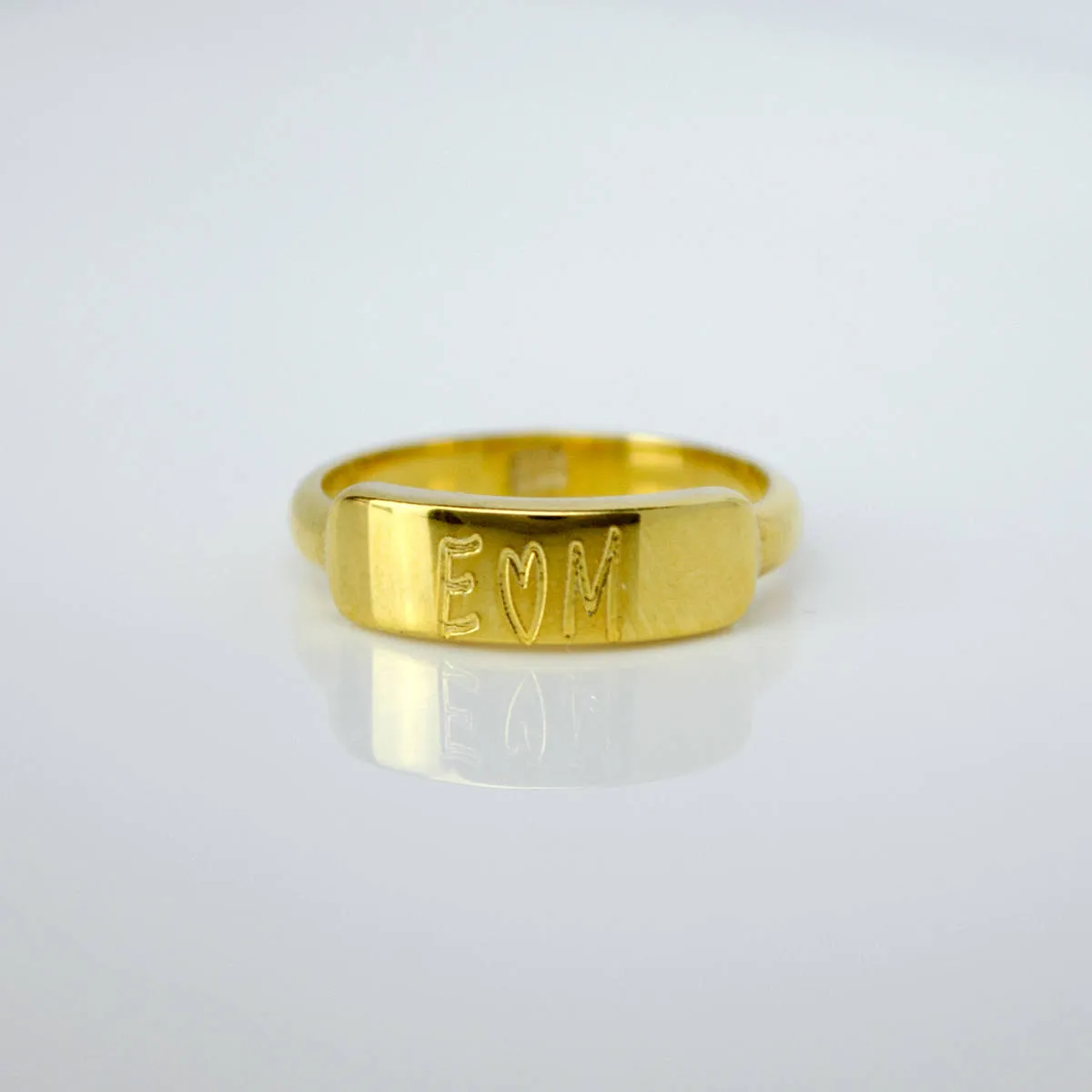 Custom Engraved Bar Ring