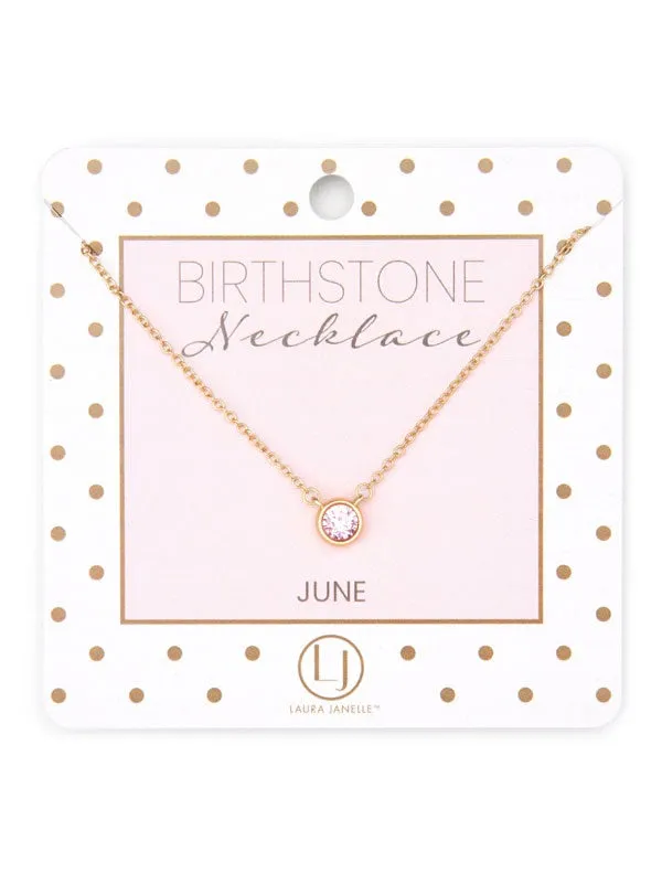 Dainty Birthstone Necklace