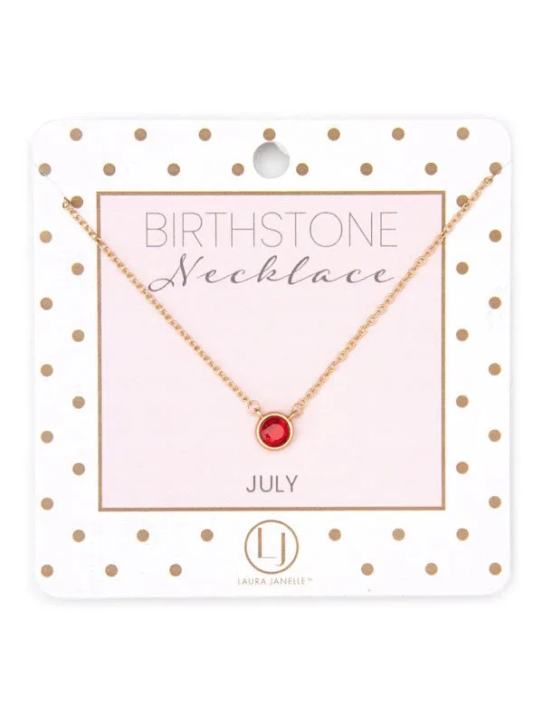 Dainty Birthstone Necklace