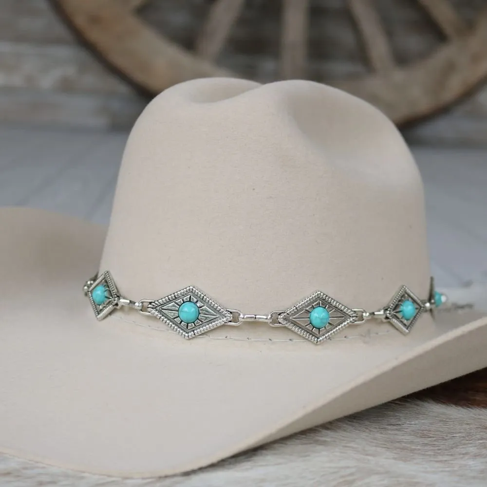 Diamond Concho Hat Band