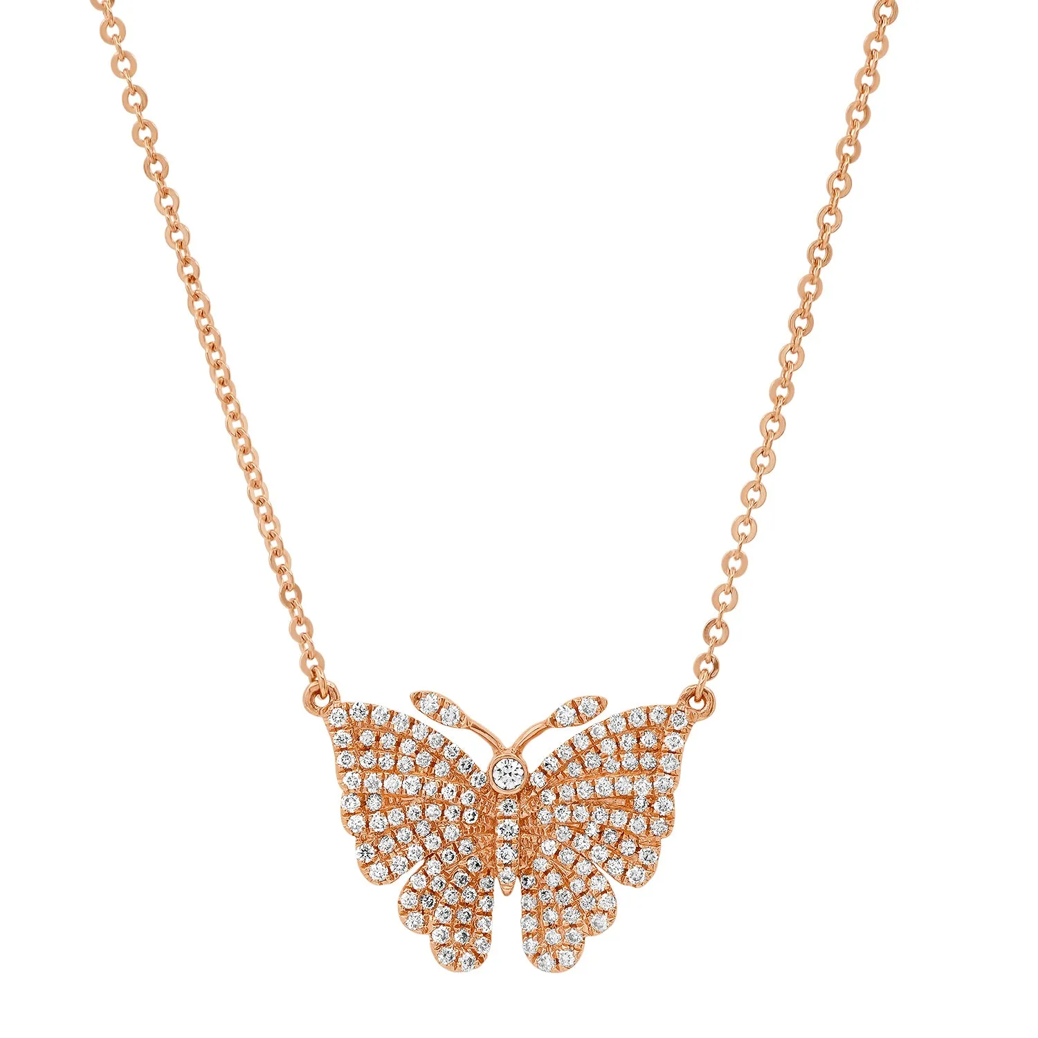 Diamond Flutter Butterfly Necklace