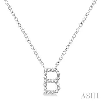 Diamond Initial Necklace- "B"