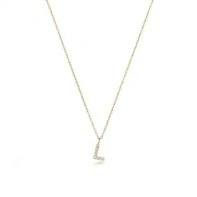 Diamond Jewellery 18ct Gold Diamond Initial Necklace NDQ154/L