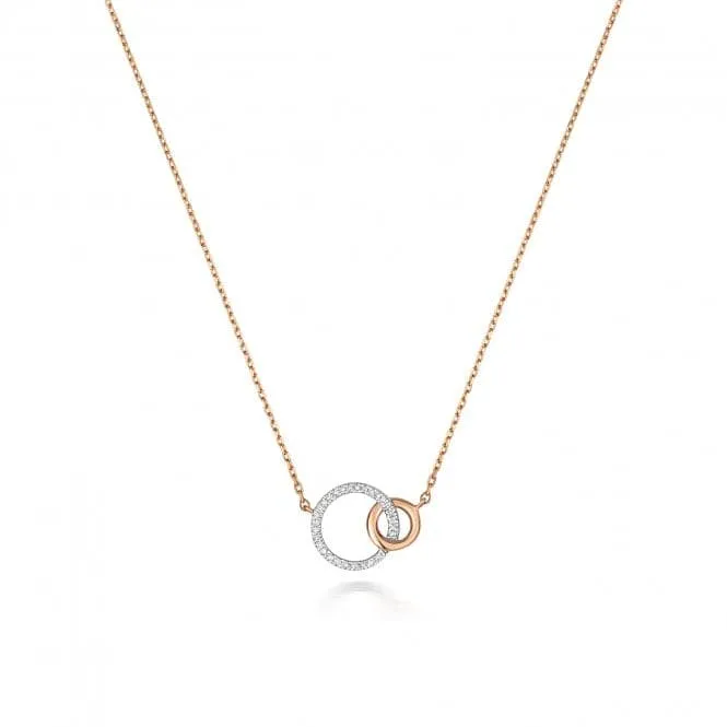 Diamond Jewellery 9ct Rose Gold Diamond Necklace with 0.04 Carat Pendant ND145R