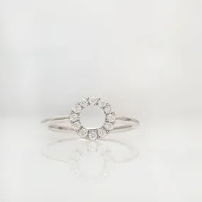 Diamond Open Circle Ring