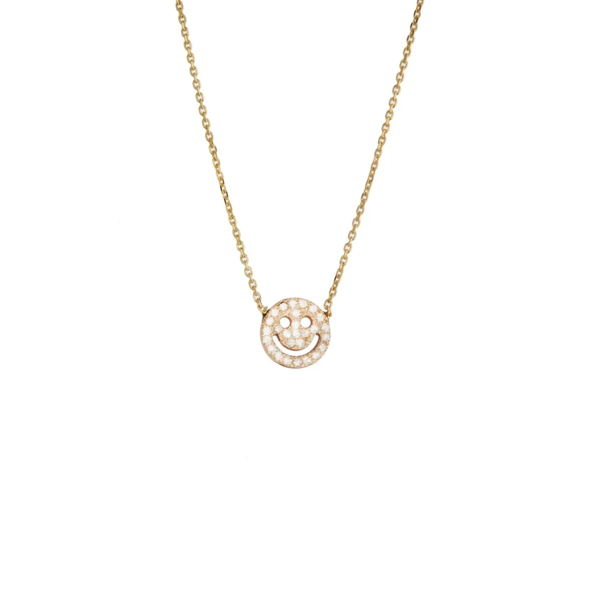 Diamond Smiley- Gold 14K-  Necklace