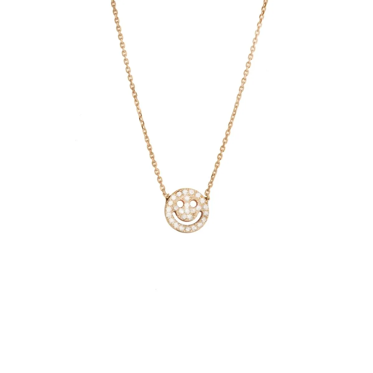 Diamond Smiley- Gold 14K-  Necklace