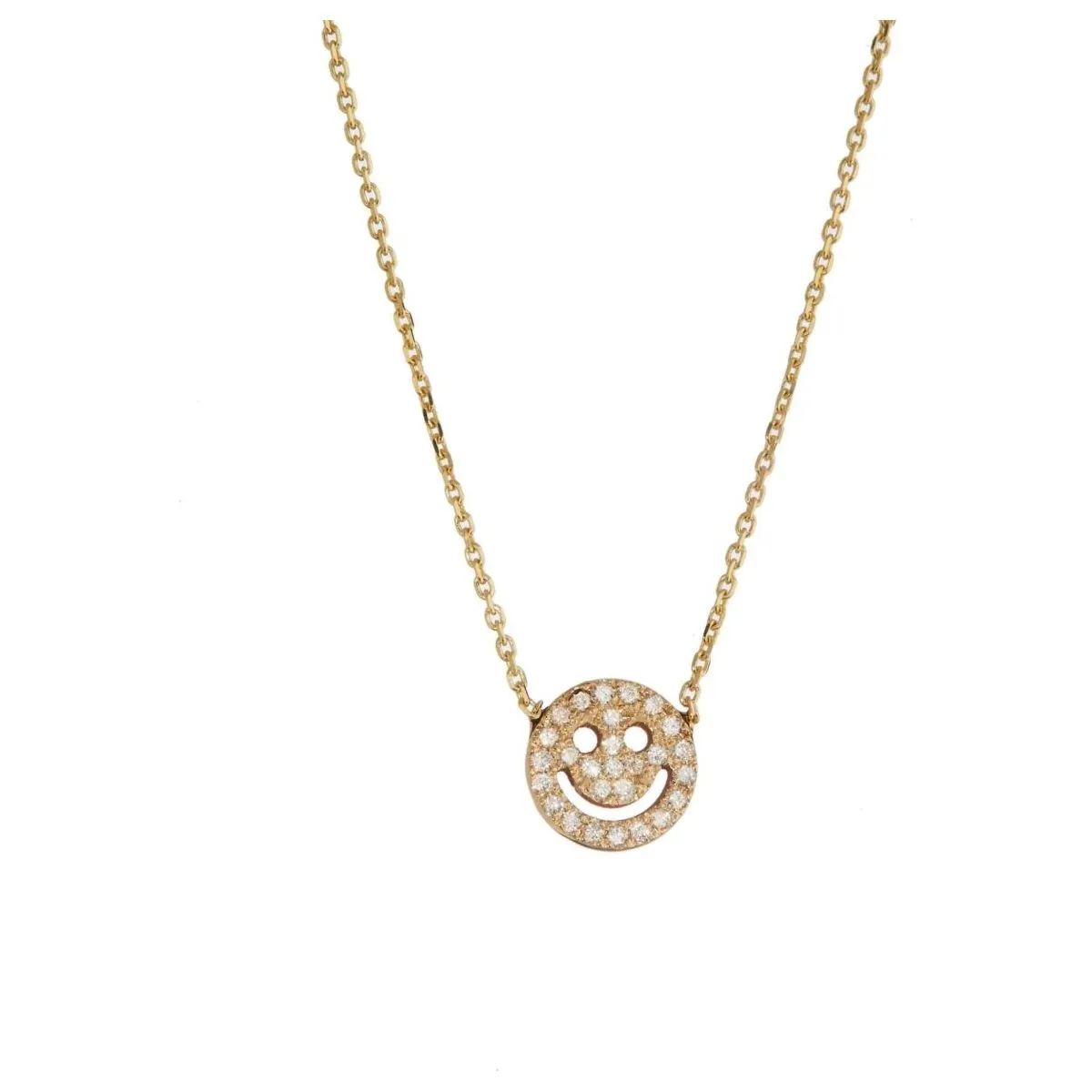 Diamond Smiley- Gold 14K-  Necklace