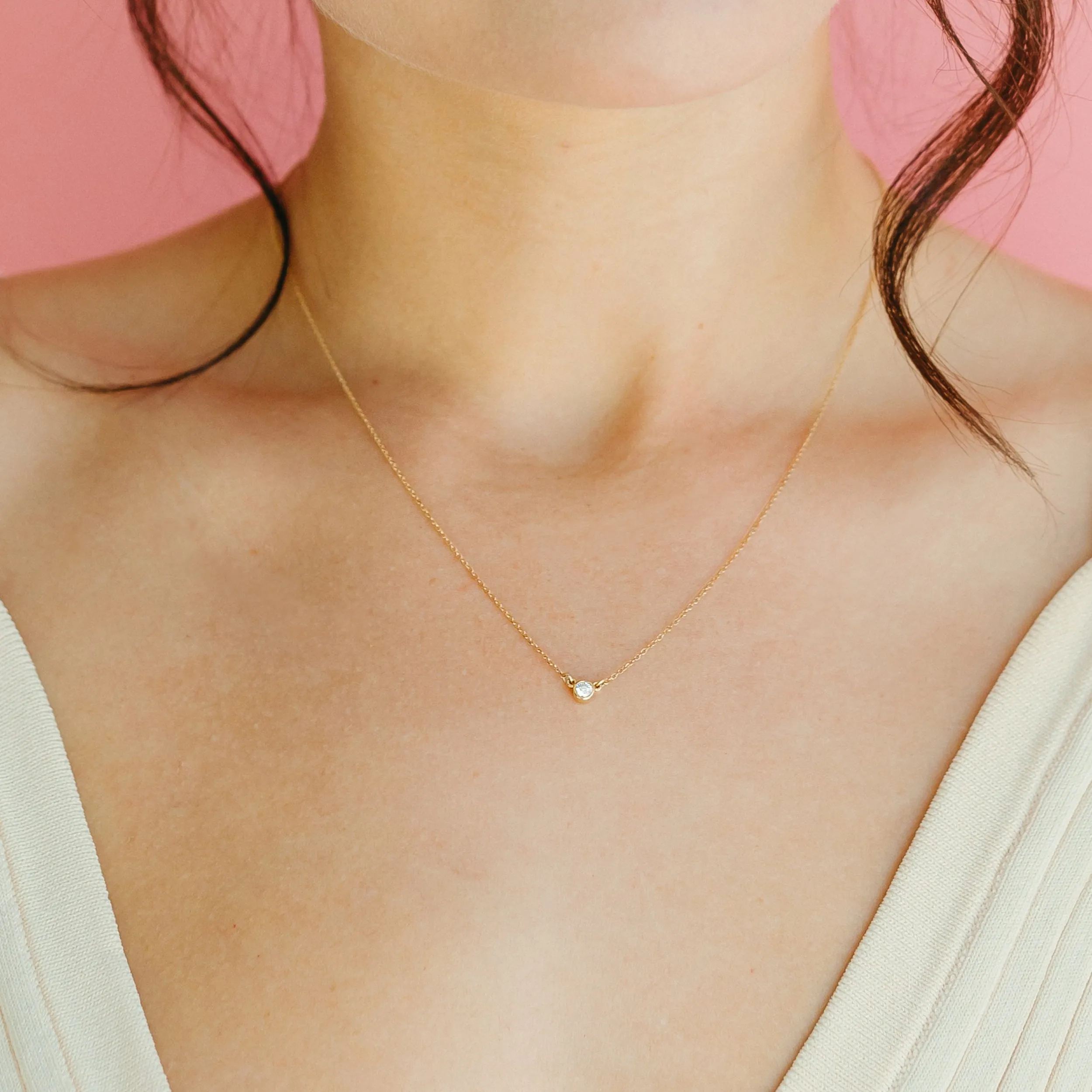 Diamond Solitaire Necklace