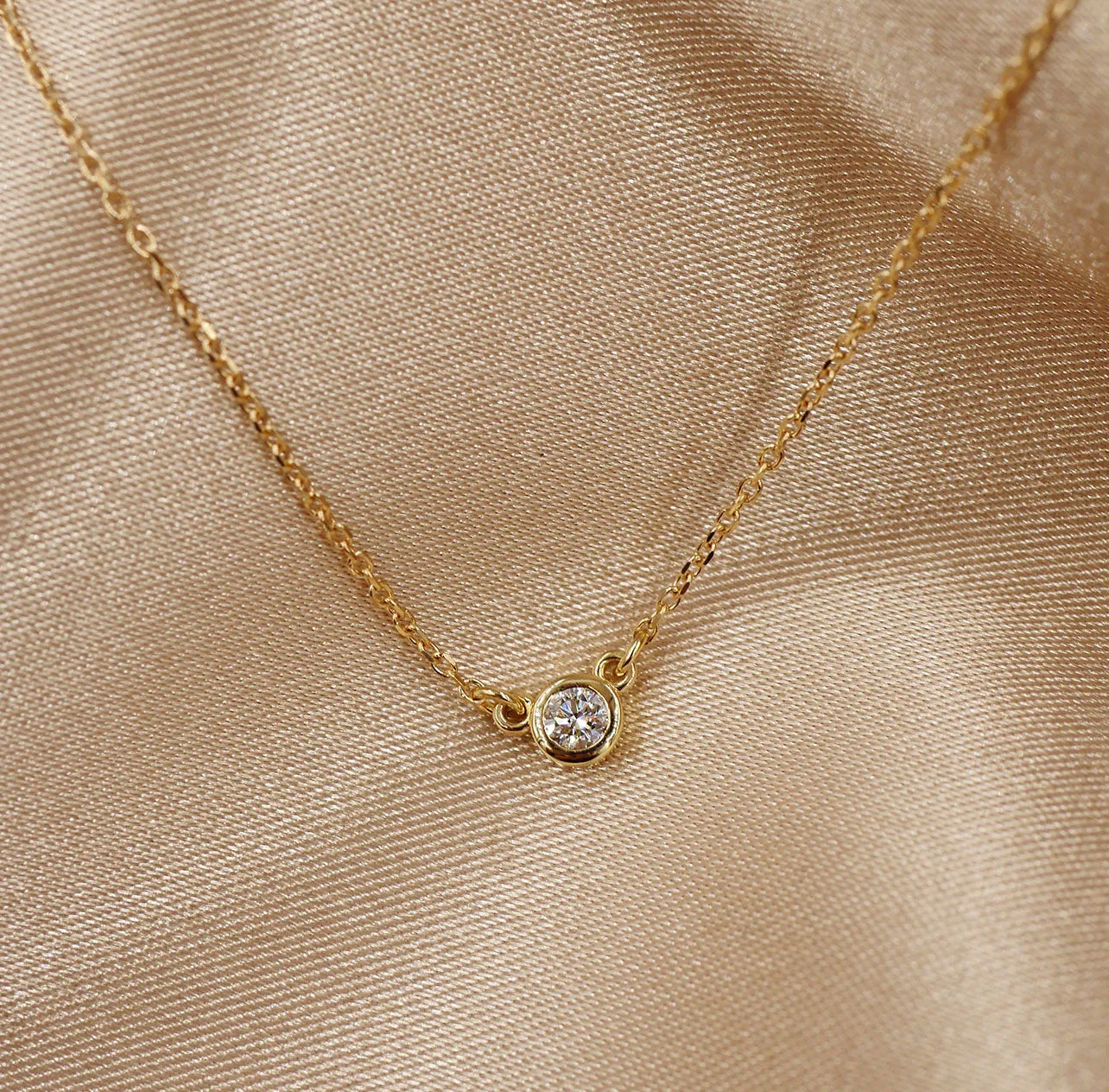 Diamond Solitaire Necklace