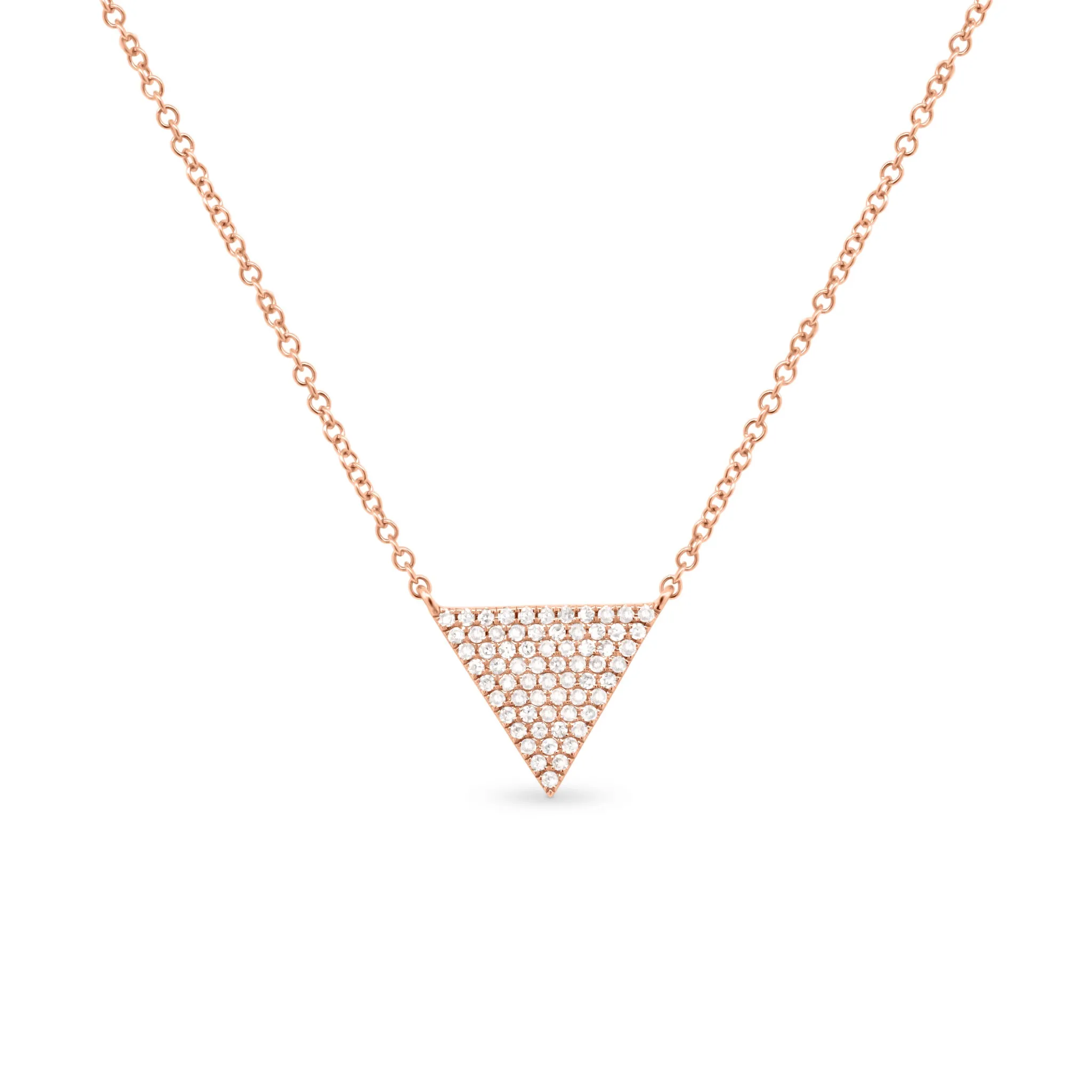 Diamond Triangle Pendant Necklace