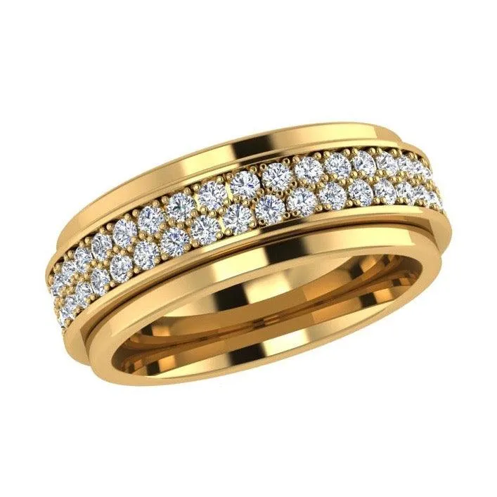 Double Row Diamond Eternity Ring 18K Gold (1.21 ct. tw)