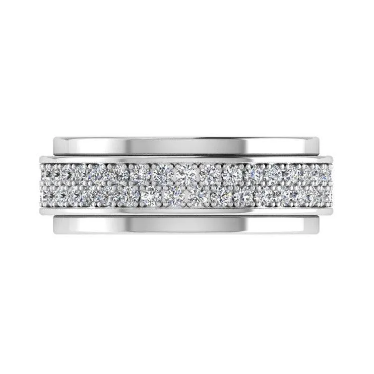 Double Row Diamond Eternity Ring 18K Gold (1.21 ct. tw)