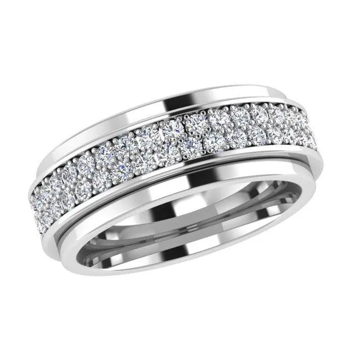 Double Row Diamond Eternity Ring 18K Gold (1.21 ct. tw)