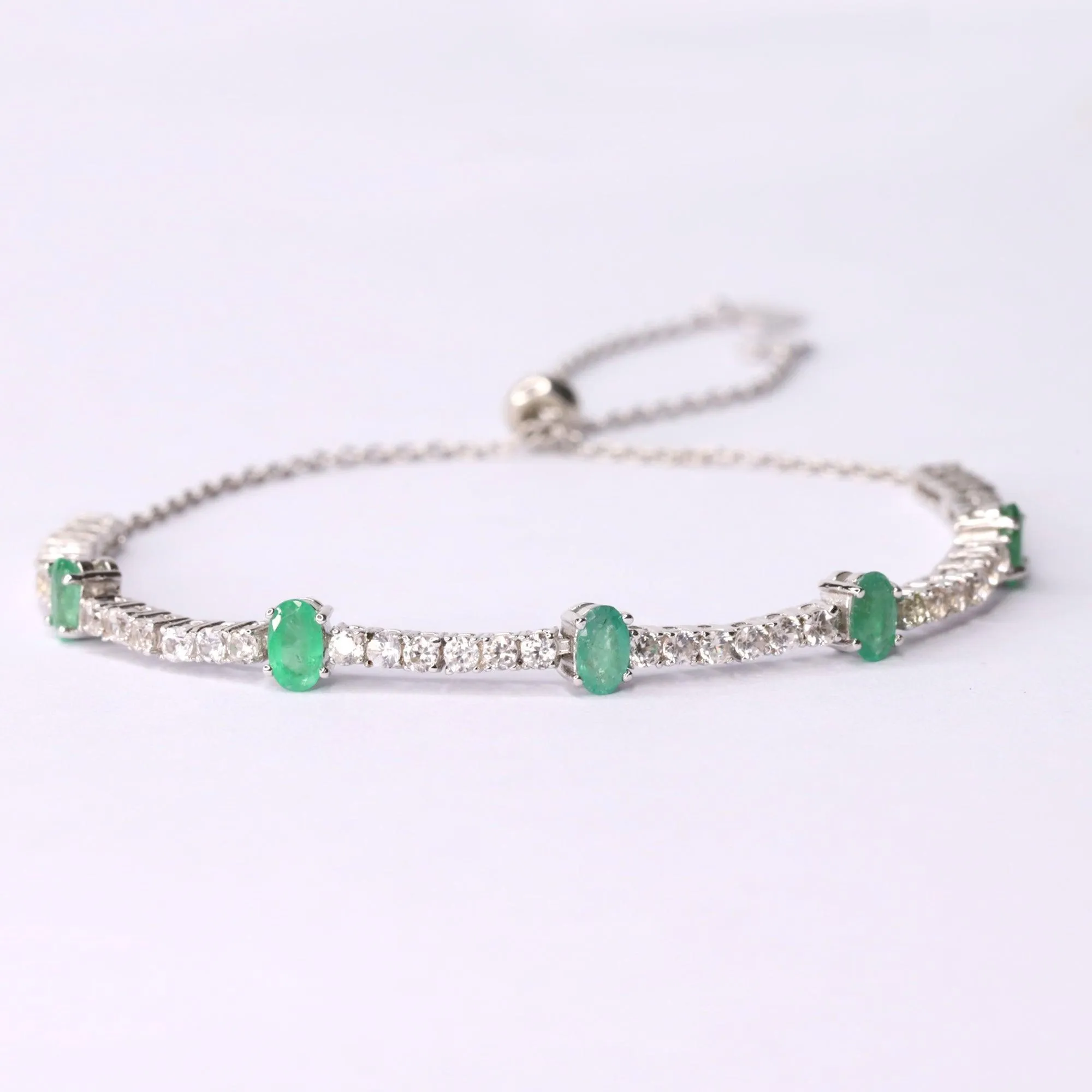 Emerald Adjustable Bracelet