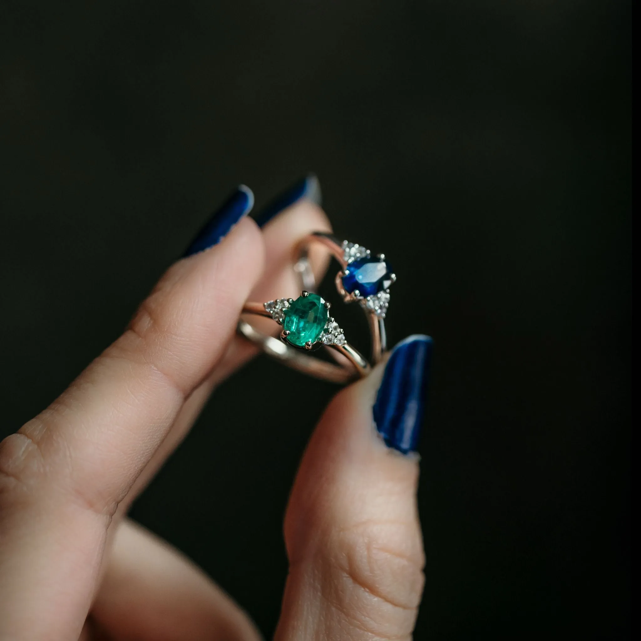 Emerald Cremation Ring With Ashes