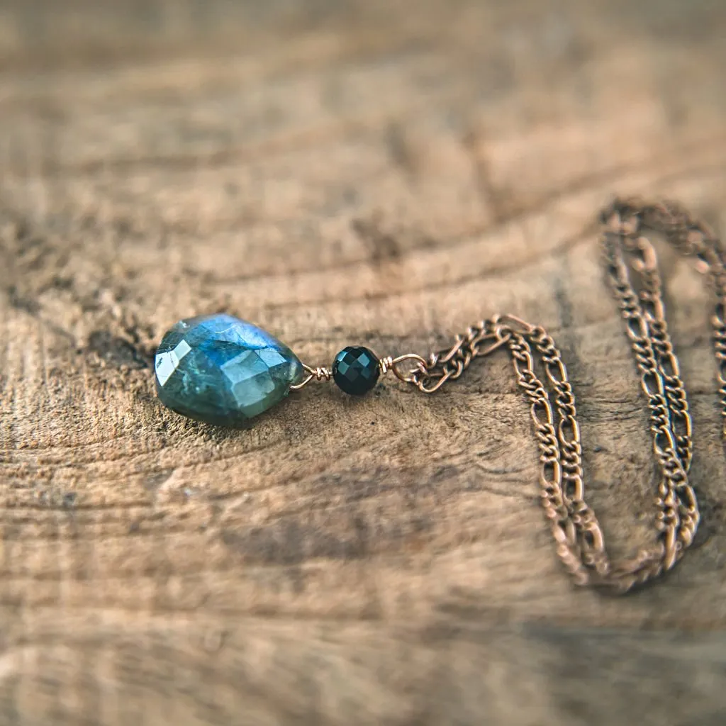 Empowerment: Labradorite and Black Spinel Necklace