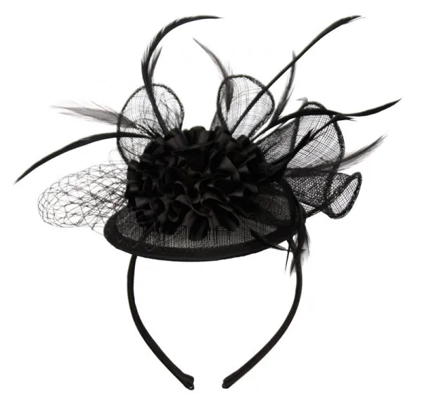 Epoch Black Fascinator Headband / Hat