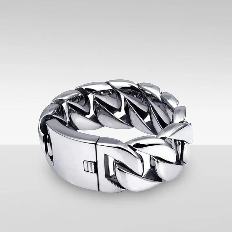 Extra Wide Stainless Steel Bracelet