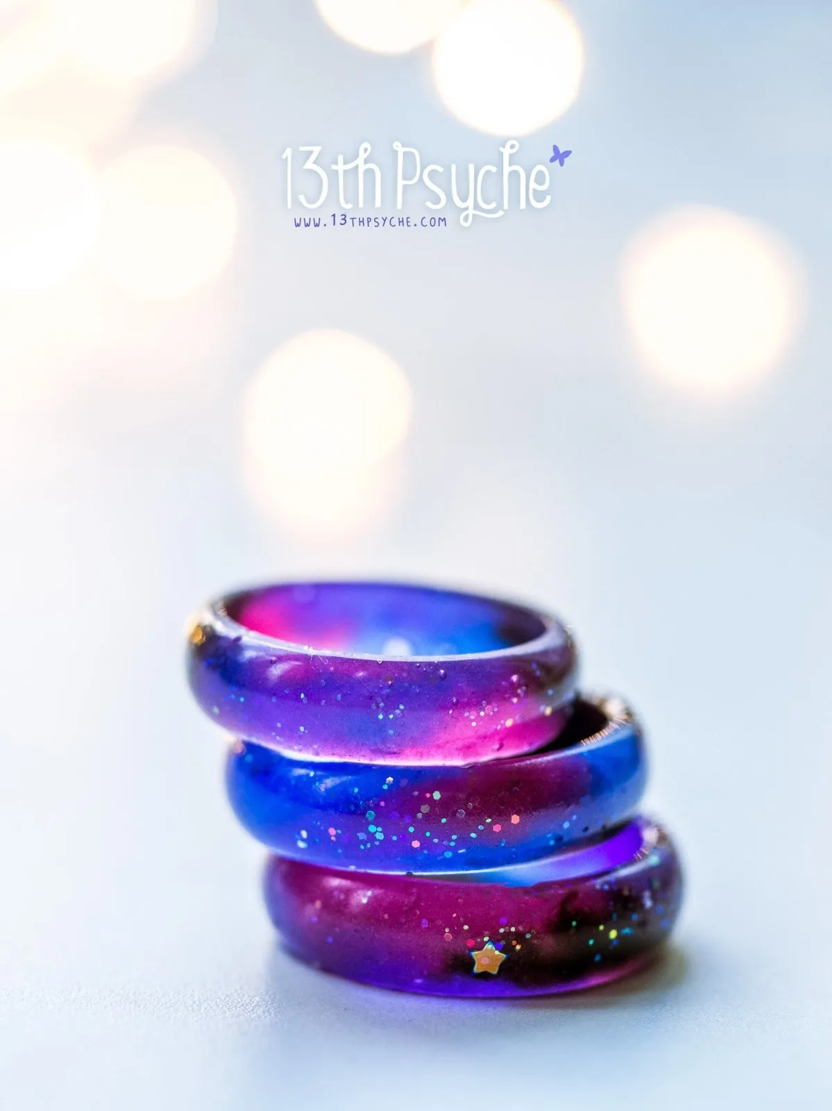 Galaxy nebula resin ring