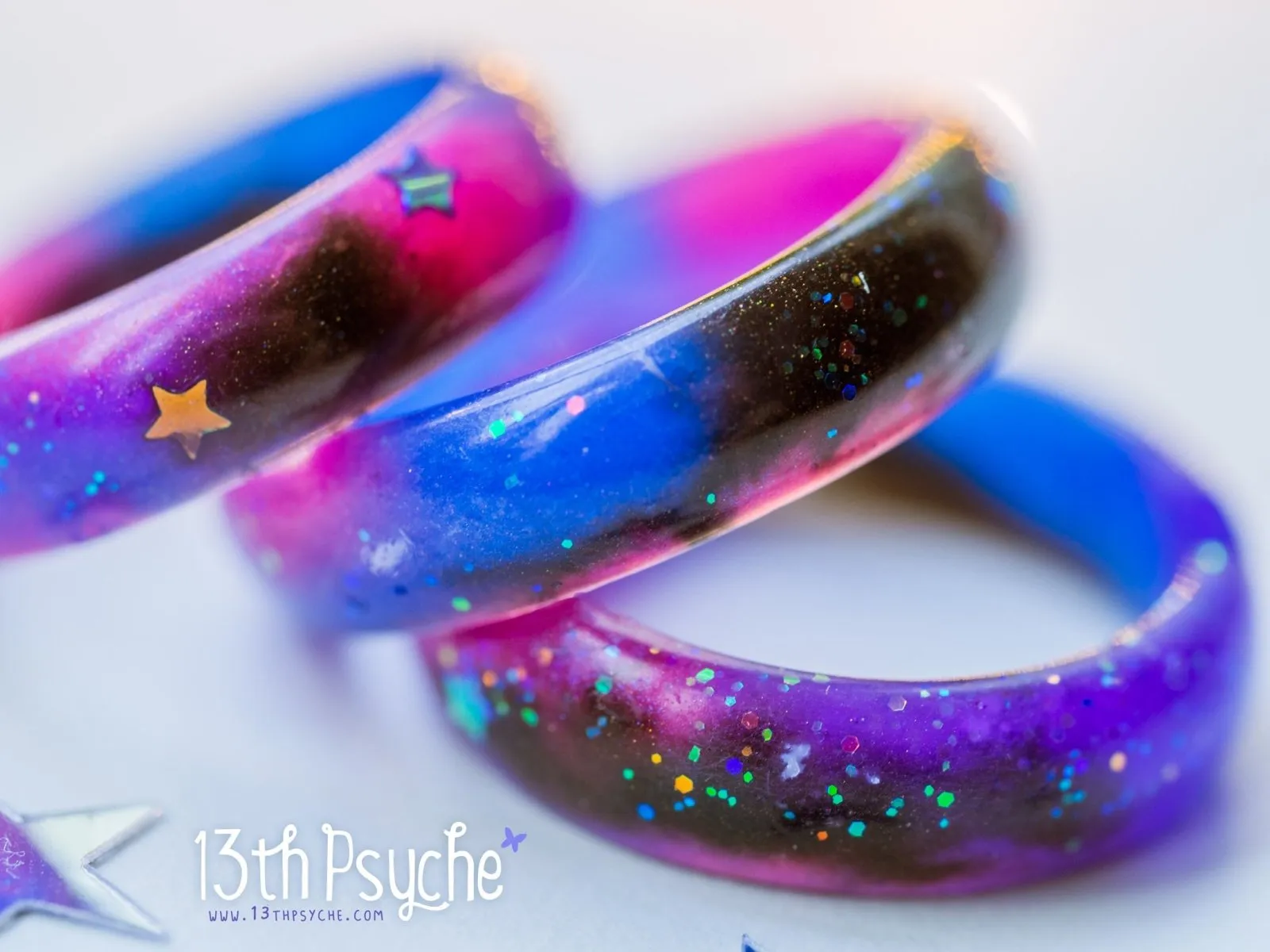 Galaxy nebula resin ring