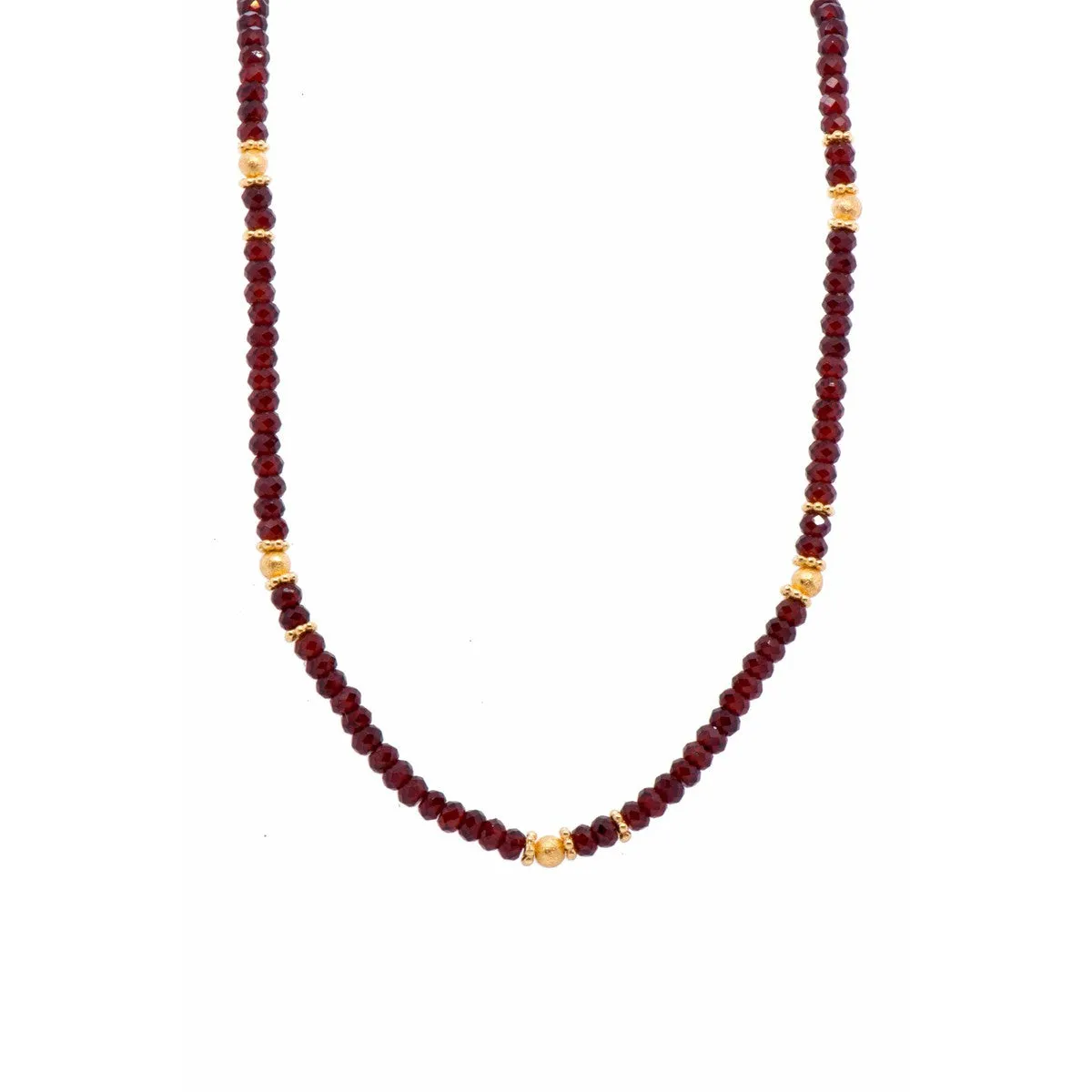 Garnet 24K Gold Vermeil Necklace