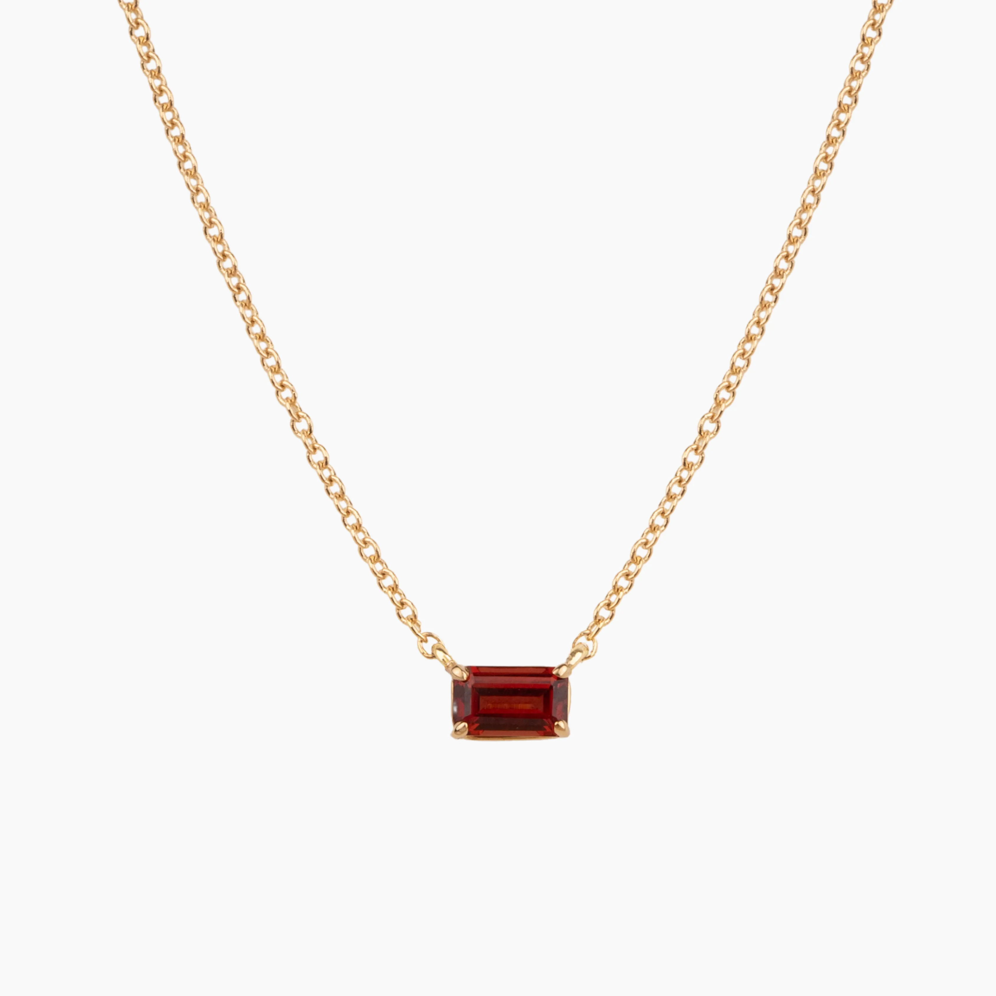 Garnet Birthstone Necklace