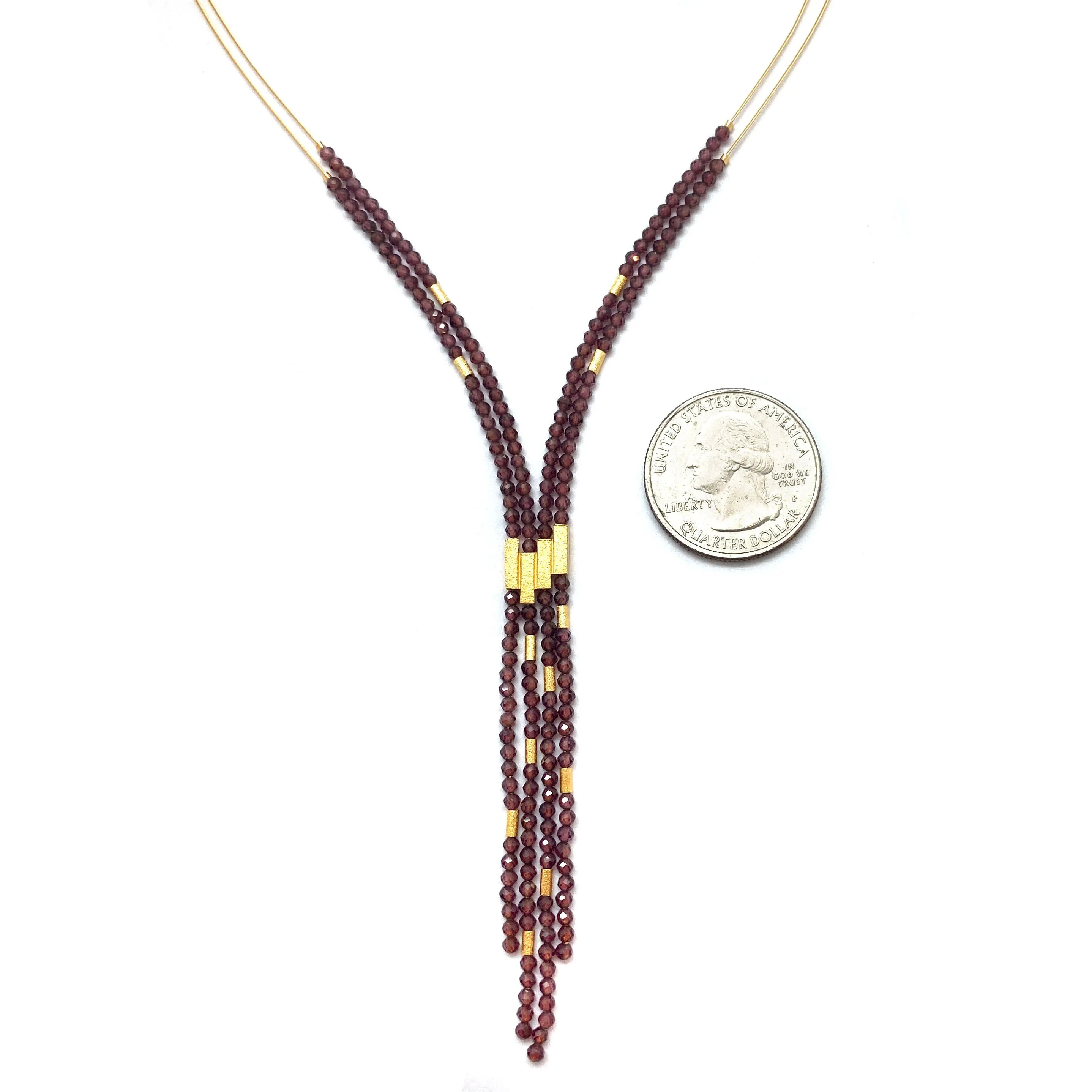 Garnet Drop Necklace