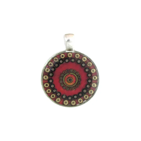 Garnet - silver plated pendant and necklace