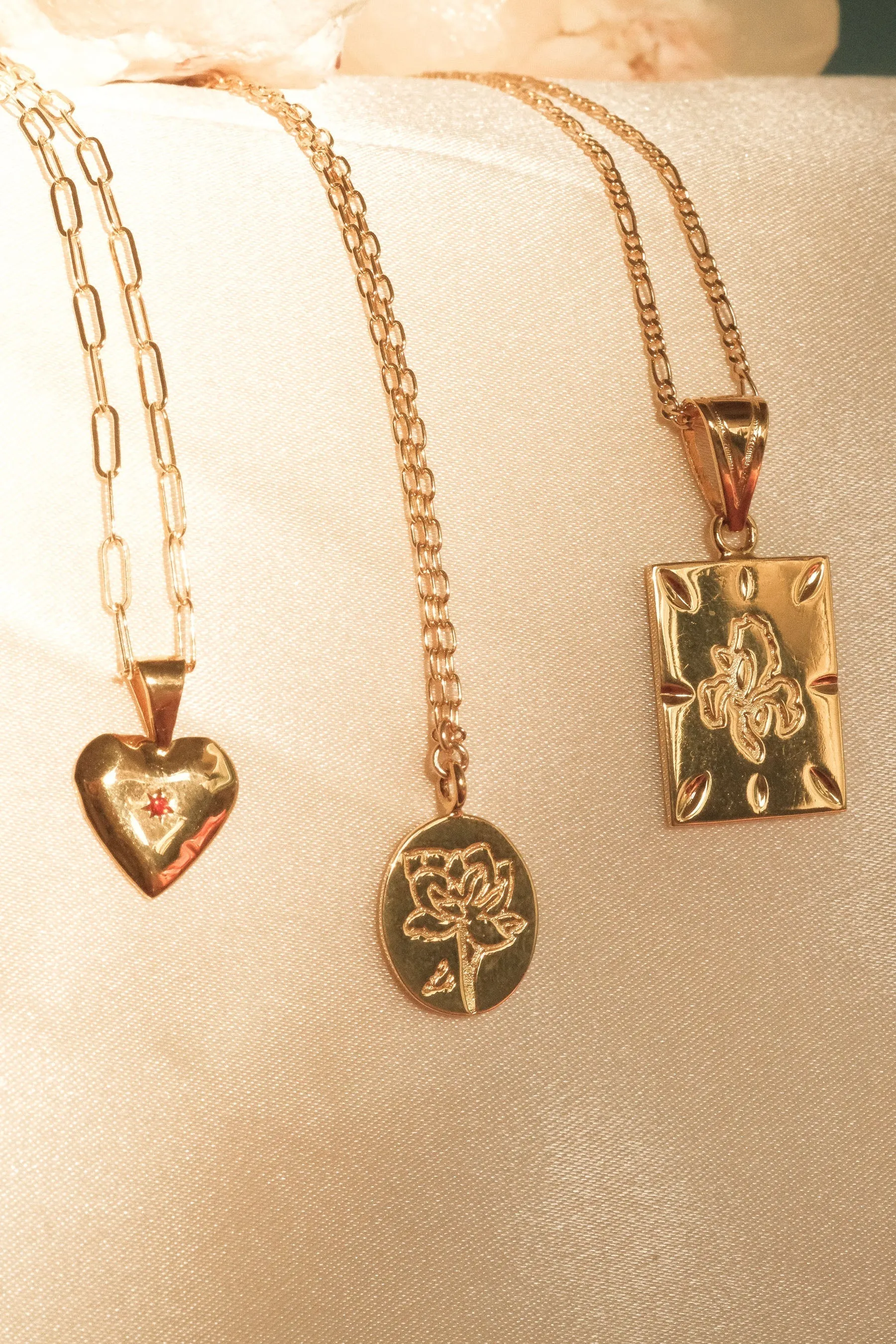 Gilded Heart Pendant Necklace