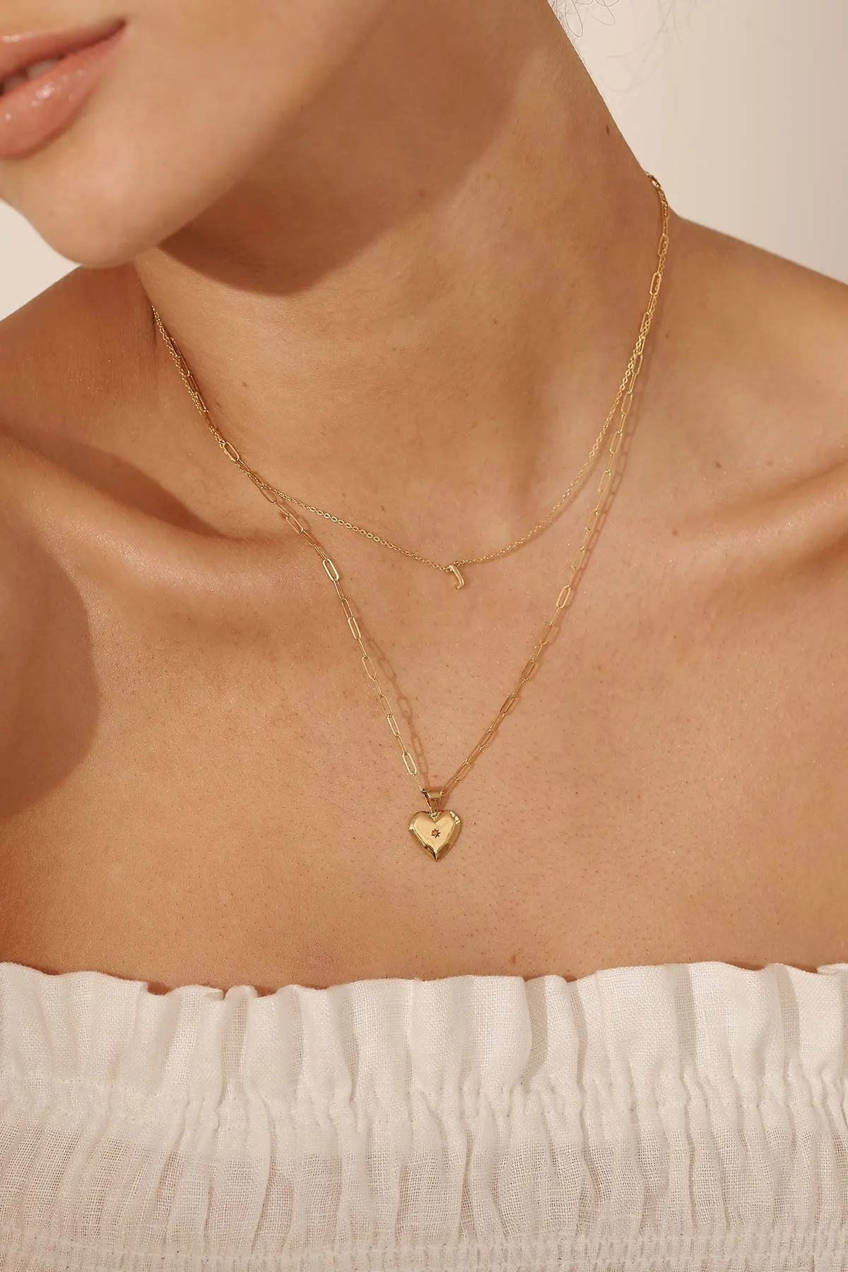 Gilded Heart Pendant Necklace