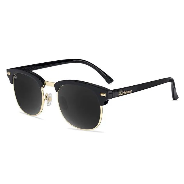 Glossy Black & Gold Brooklines Sunglasses From Knockaround