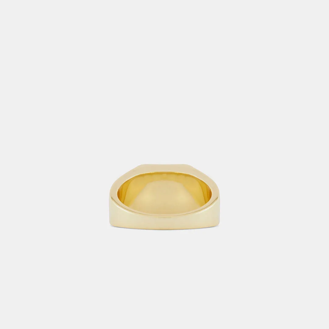 Gold Block Ring