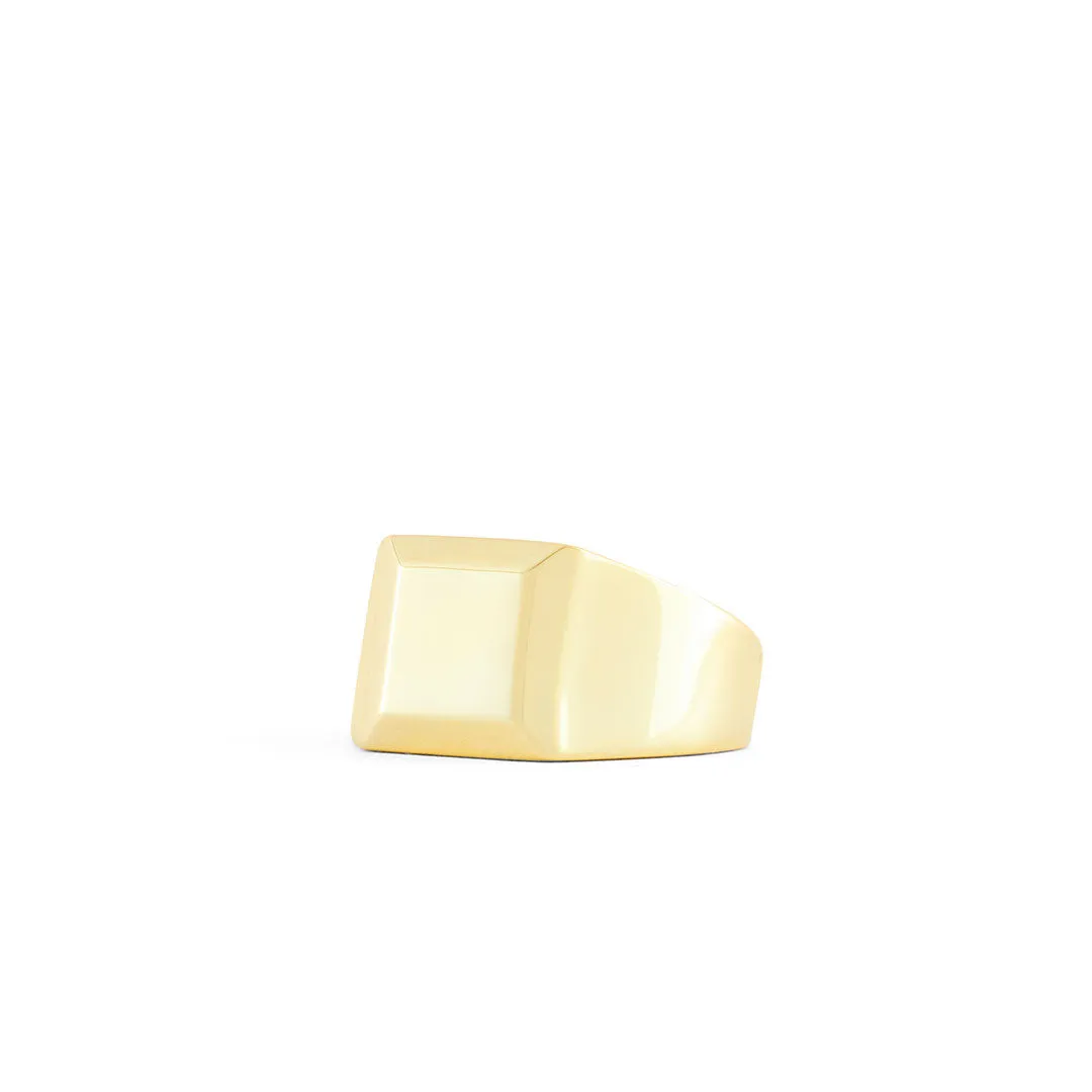 Gold Block Ring